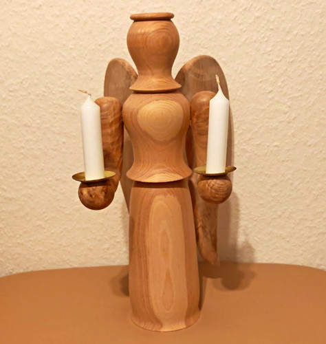 Holz engel figur - engel-figur, naturfarben