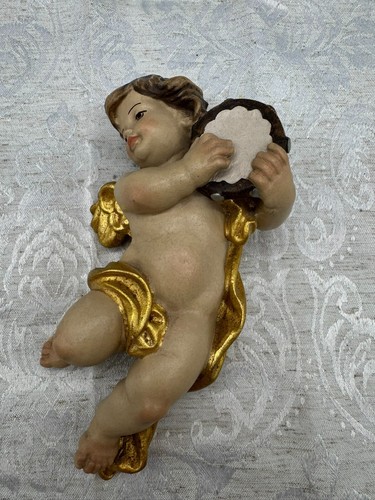 Barocker engel mit tambourine - barocker,
