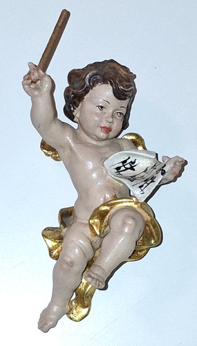 Holzfigur geschnitzt engel - holzfigur,